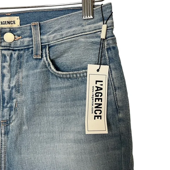 L'agence Adele Womens High Rise Crop Stove Pipe Jeans - Picture 11 of 16